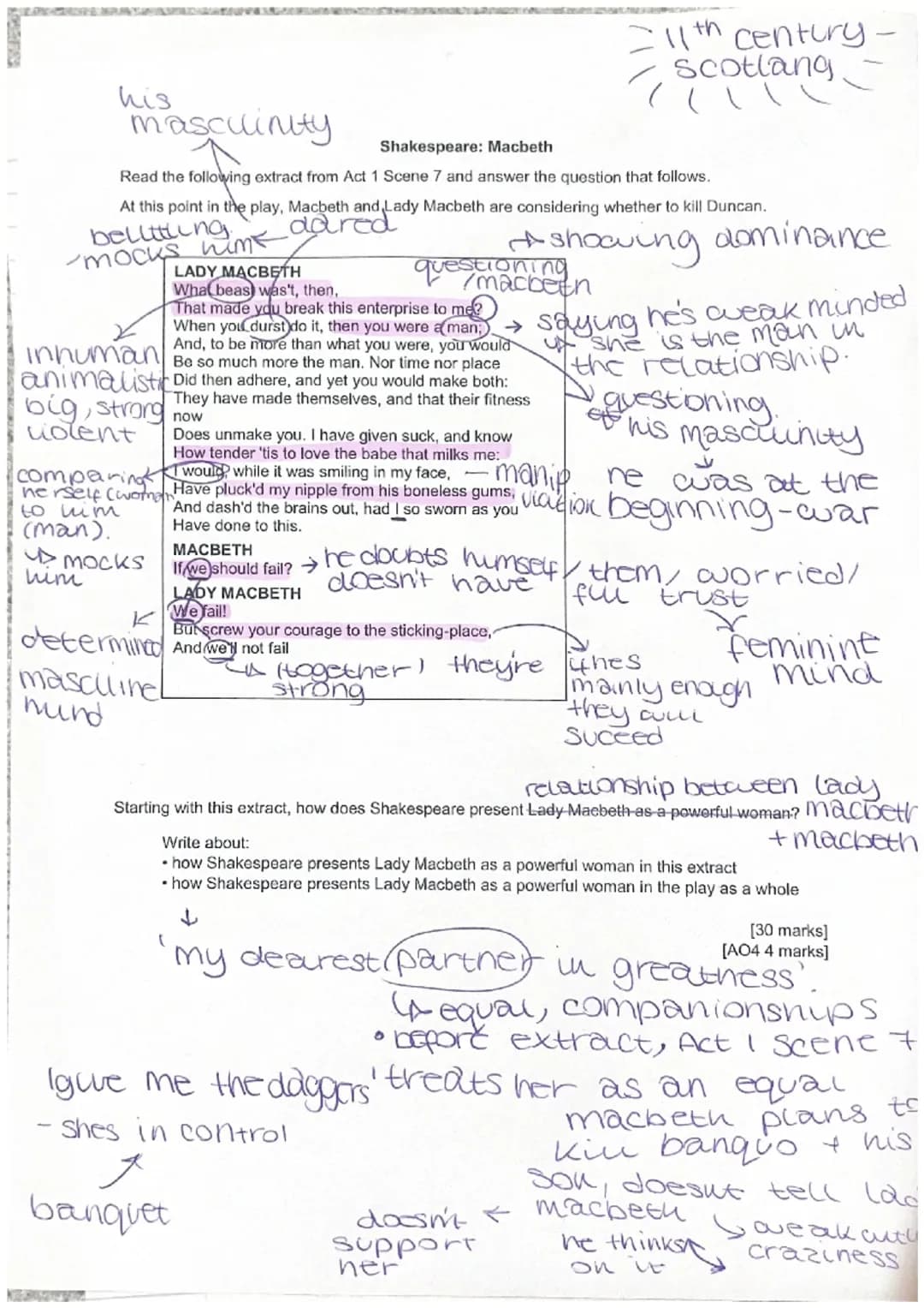 Macbeth Act 1 Scene 7 Analysis - Quotes, Translation, and Relationship with Lady Macbeth