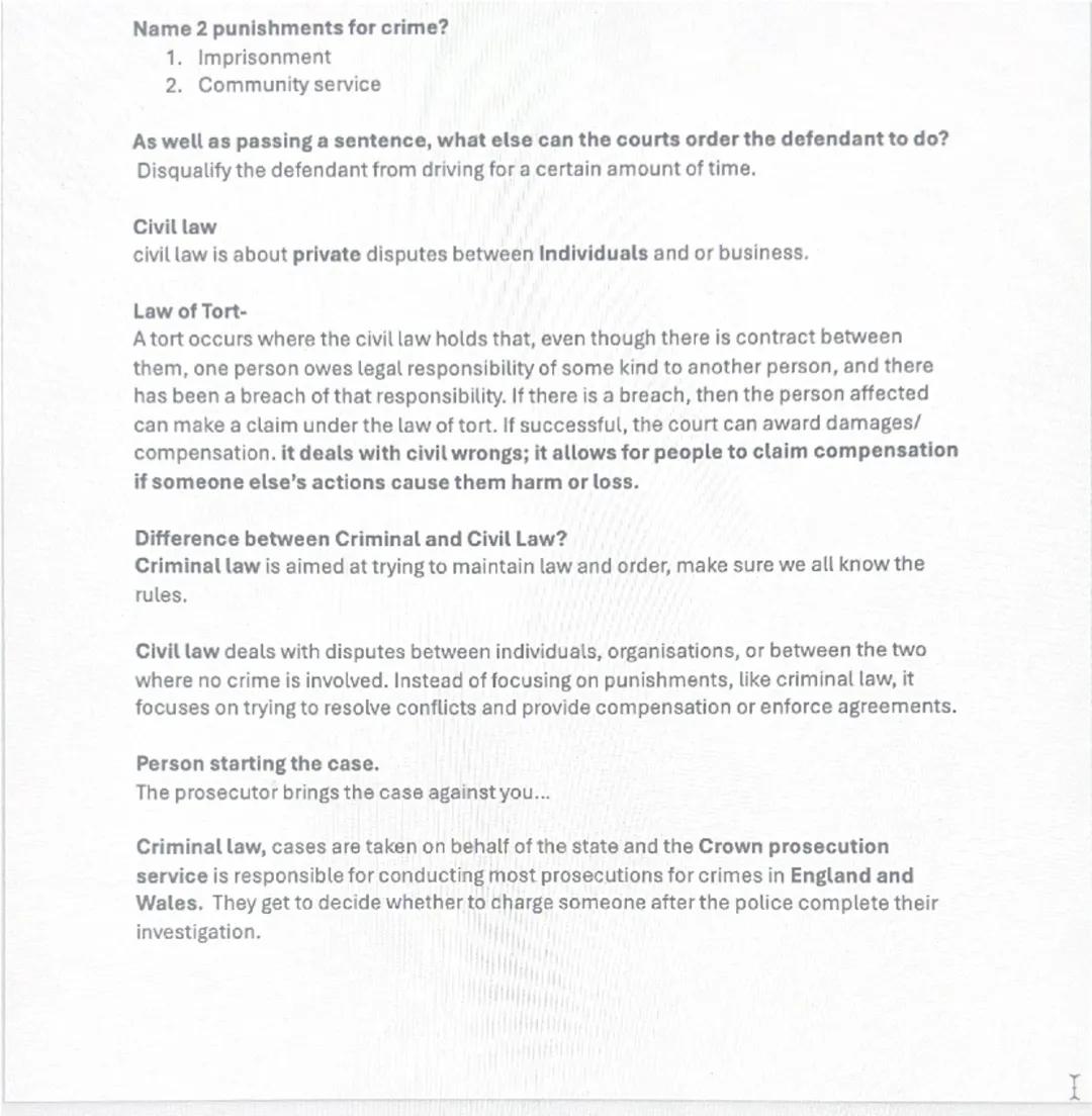 Nature of law and the English legal system-
1. The nature of law
What is the difference between a rule and a law?
A rule is a guideline or i
