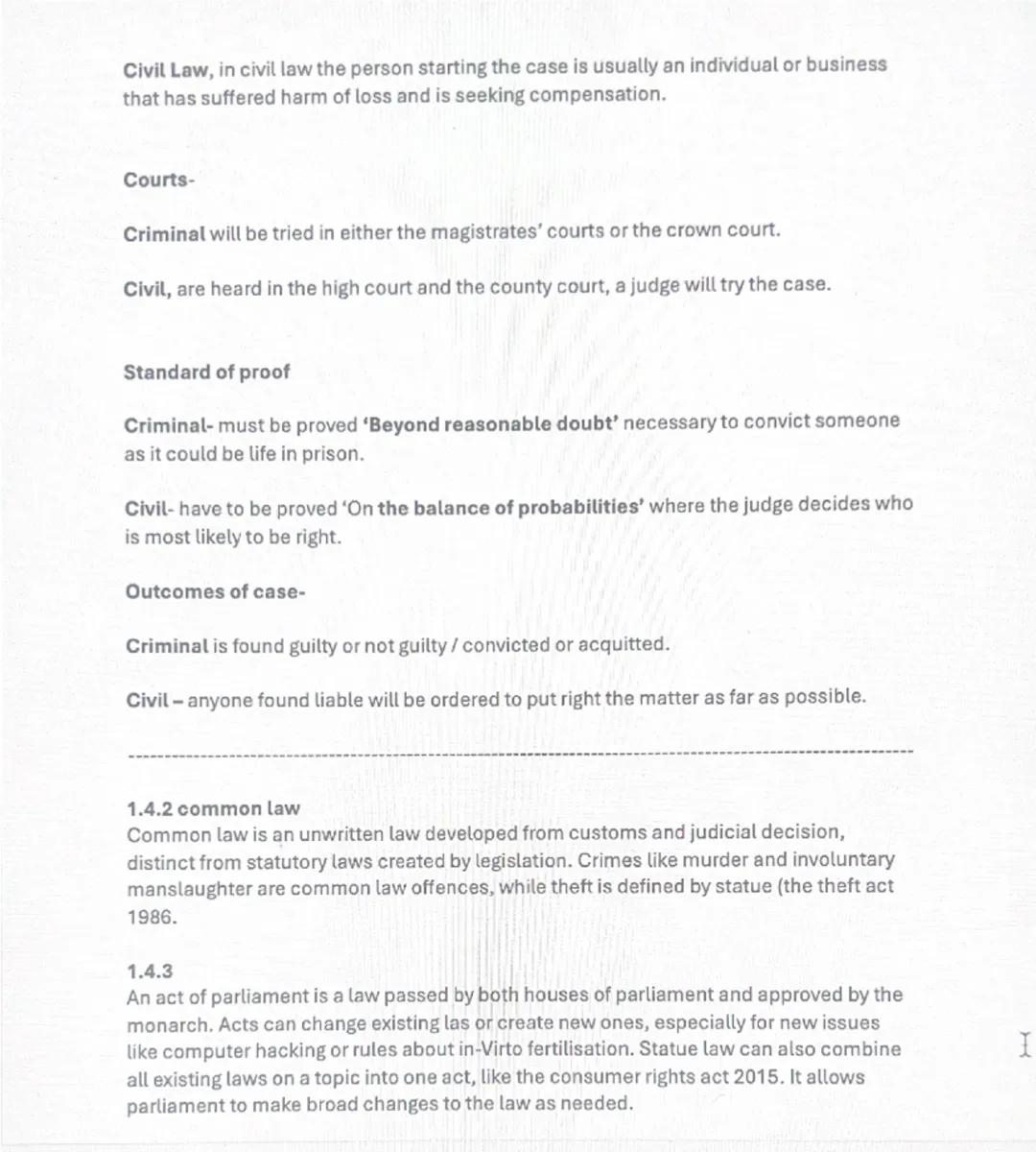 Nature of law and the English legal system-
1. The nature of law
What is the difference between a rule and a law?
A rule is a guideline or i