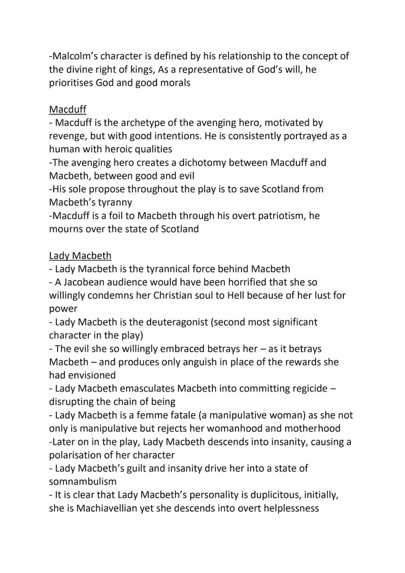Macbeth
Macbeth
-A tragic hero
-Macbeth's hamartia (fatal flaw) is greed and ambition
-Macbeth becomes startled as the witches have given vo