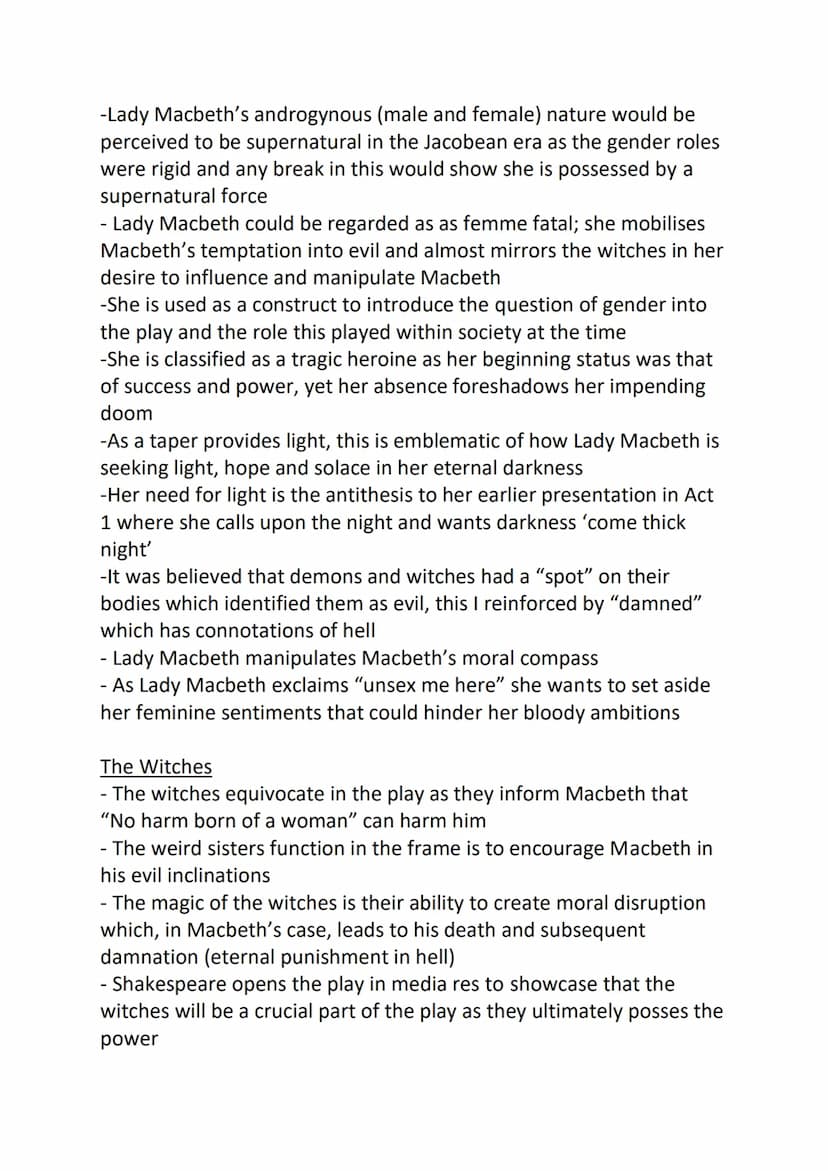 Macbeth
Macbeth
-A tragic hero
-Macbeth's hamartia (fatal flaw) is greed and ambition
-Macbeth becomes startled as the witches have given vo