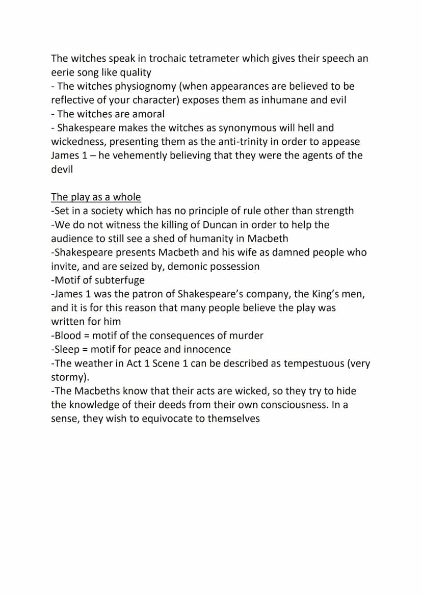 Macbeth
Macbeth
-A tragic hero
-Macbeth's hamartia (fatal flaw) is greed and ambition
-Macbeth becomes startled as the witches have given vo