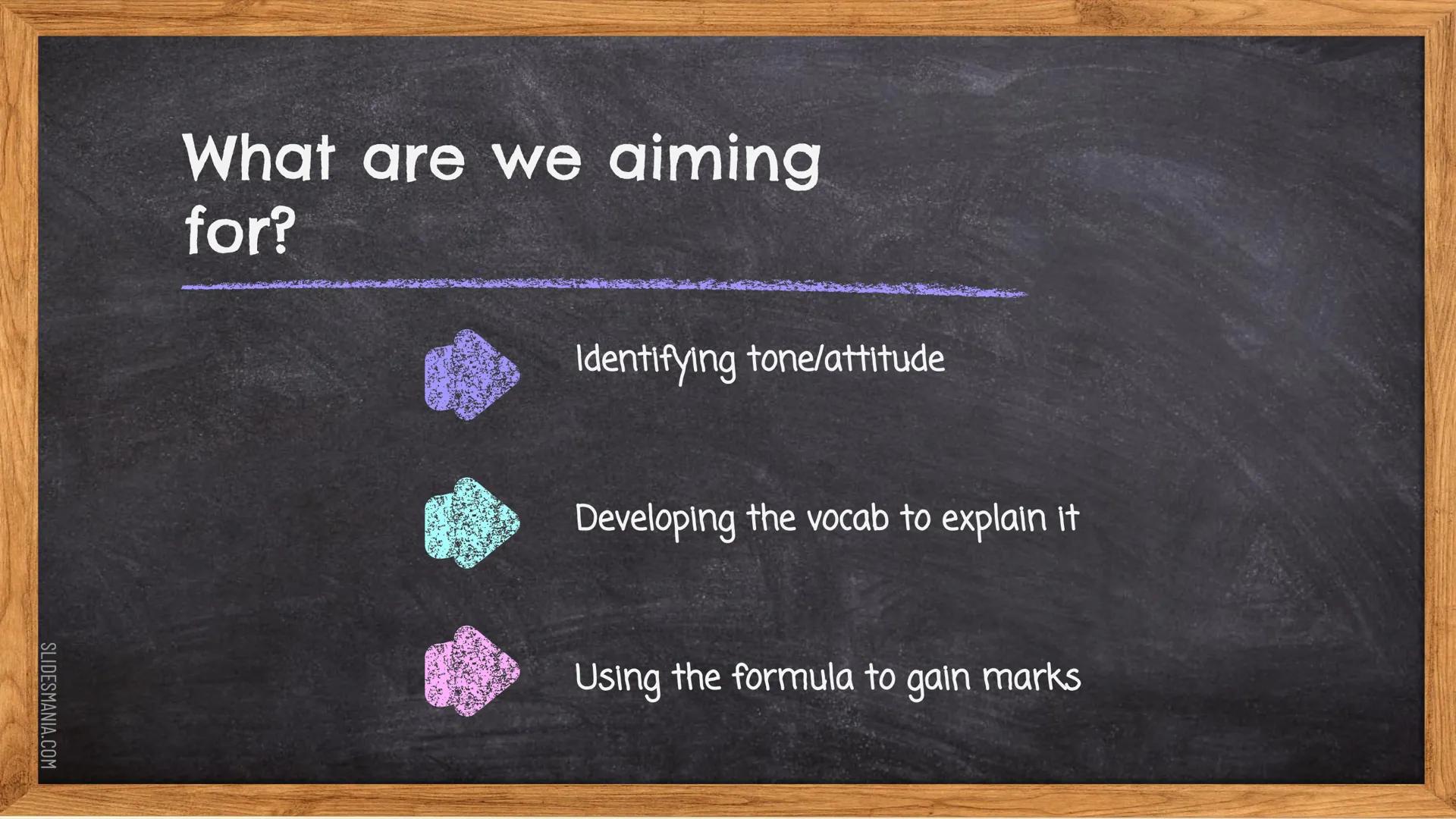 SLIDESMANIA.COM
Tone/Attitude
RUAE SKILLS
N5 - RUAE SLIDESMANIA.COM
What are we aiming
for?
Identifying tone/attitude
Developing the vocab t