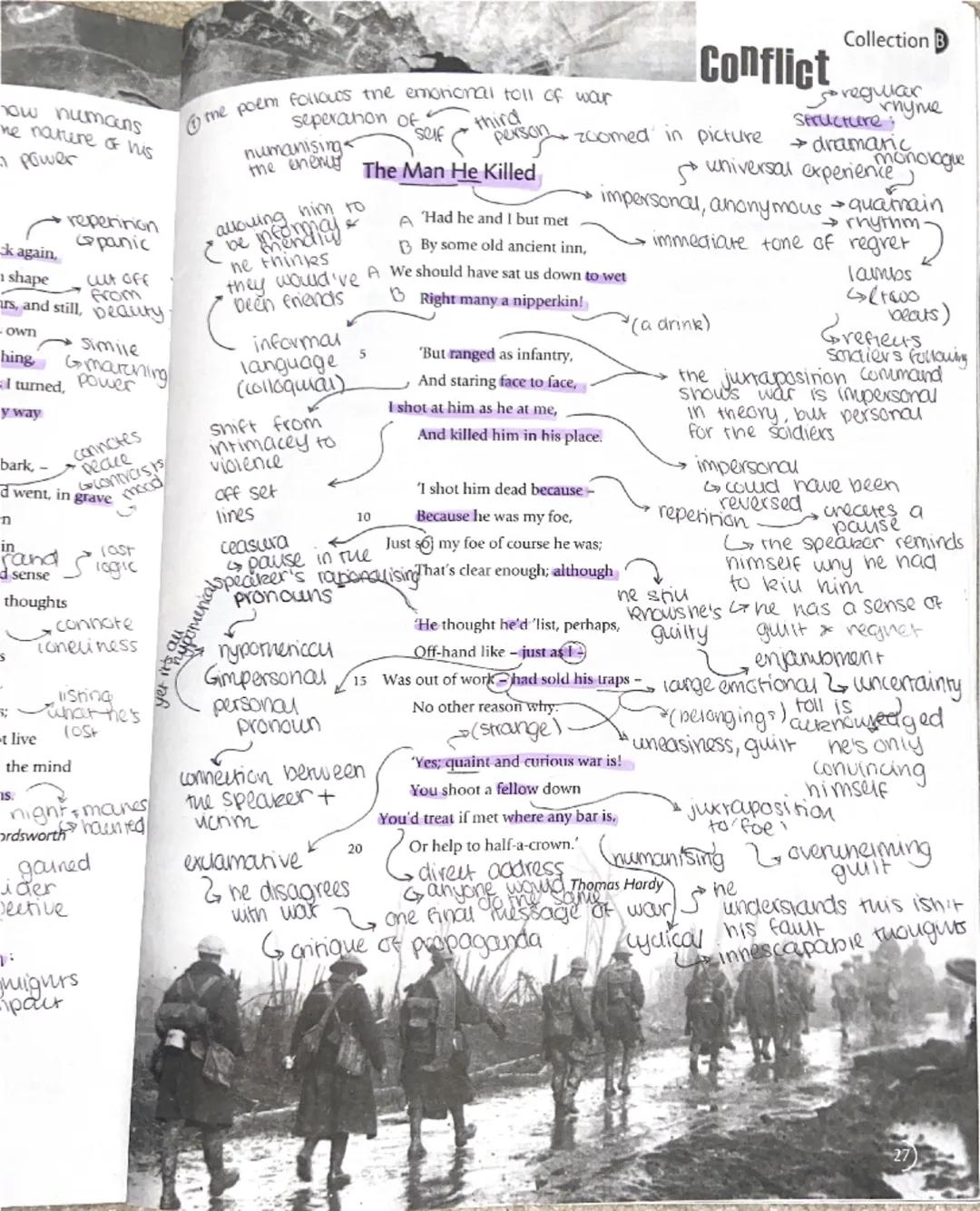 Conflict
(1) Blavee thought that not expressing anger is like numuring a poisoncus
tree
trochaic
tervamèrer
G
emphasises
neganvily
death, ha