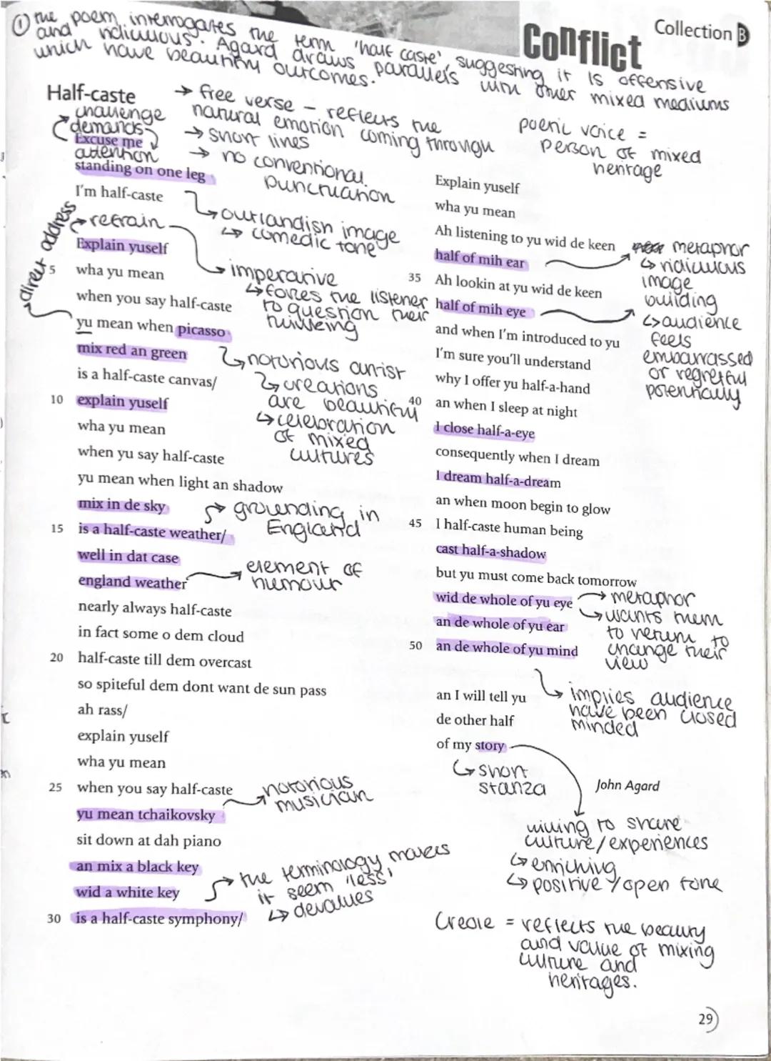 Conflict
(1) Blavee thought that not expressing anger is like numuring a poisoncus
tree
trochaic
tervamèrer
G
emphasises
neganvily
death, ha