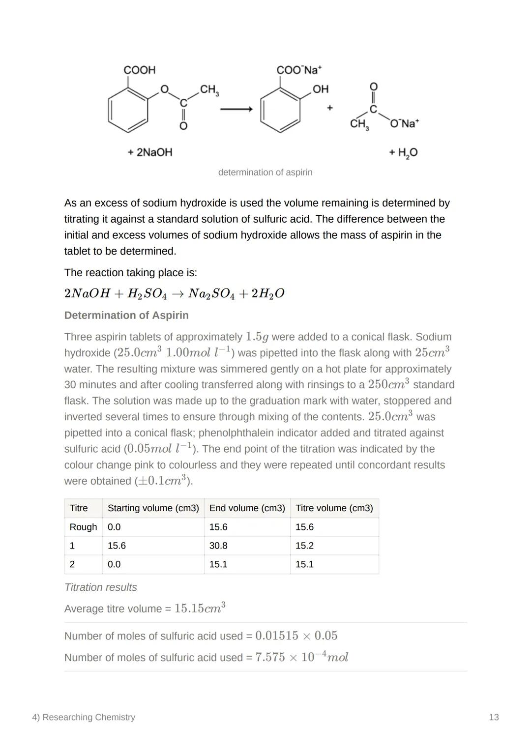 4) Researching Chemistry
Stoichiometric Calculations
Stoichiometry is the study of quantitative relationships involved in chemical
reactions