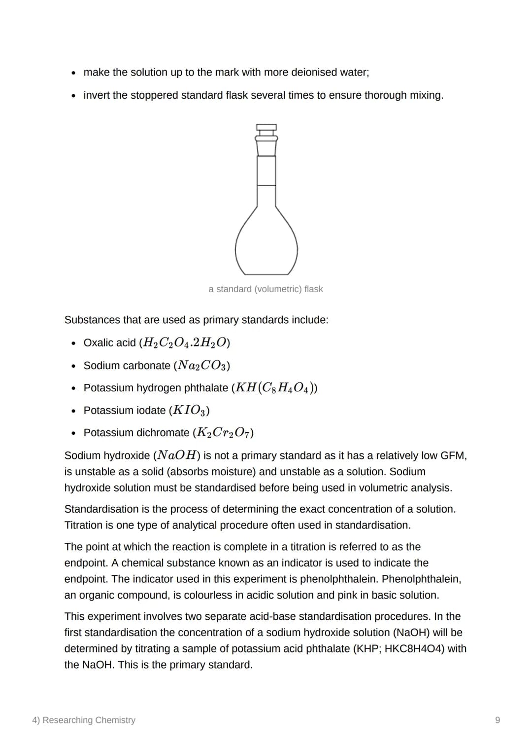 4) Researching Chemistry
Stoichiometric Calculations
Stoichiometry is the study of quantitative relationships involved in chemical
reactions