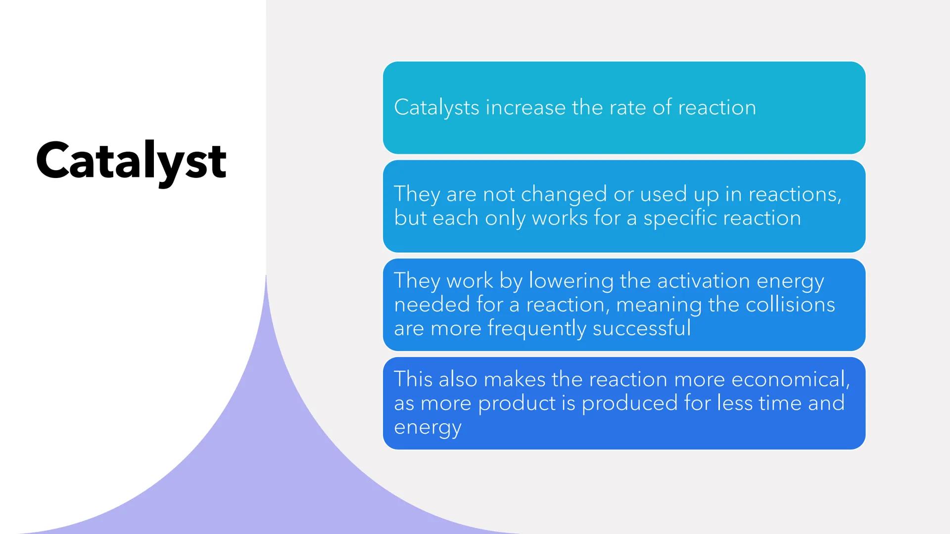 Rates of Reaction # The Rate of Reaction

• This is the speed that reactants are turned into products

• Rusting has a slow rate of reaction