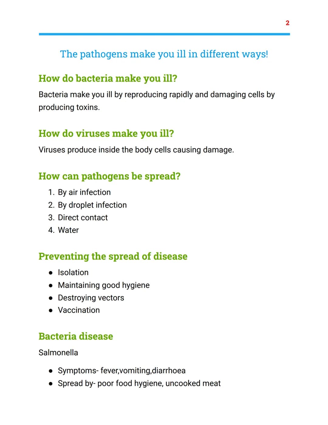 III
Infection and Response
Combined science trilogy- biology topic 3
Understanding the basics!
⚫ Health is the state of physical and mental 