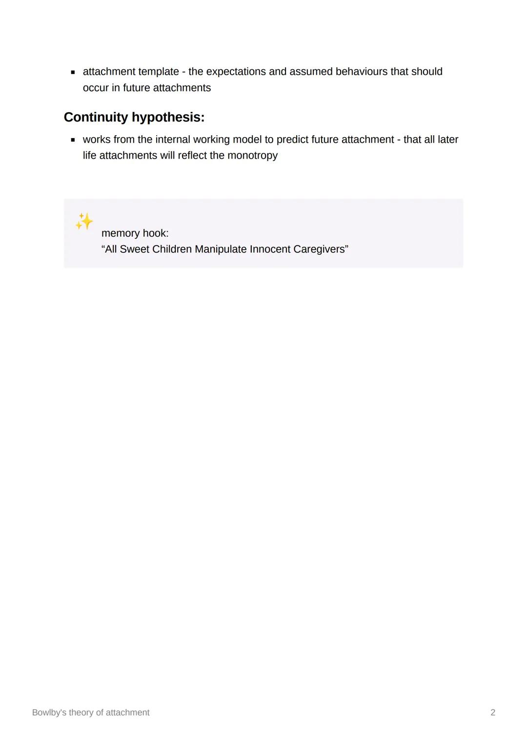 # Bowlby's theory of attachment

Bowlby believed attachment was adaptive (i.e. it promotes survival) and is therefore
an innate, evolutionar