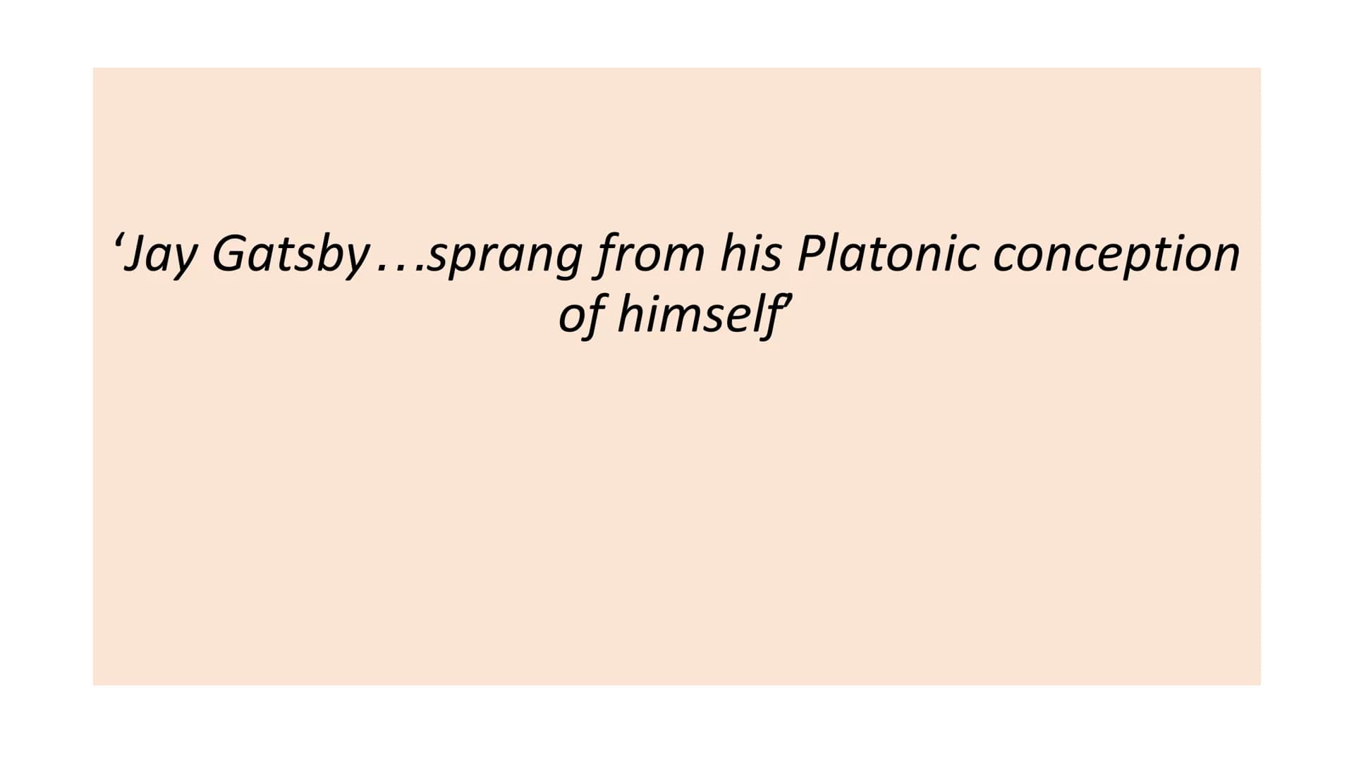 Great Gatsby in 20
quotations • For your assigned quotations you need to:
●
• CONTEXTUALISE the quotation: WHO says it? To WHOM? WHEN? WHY d