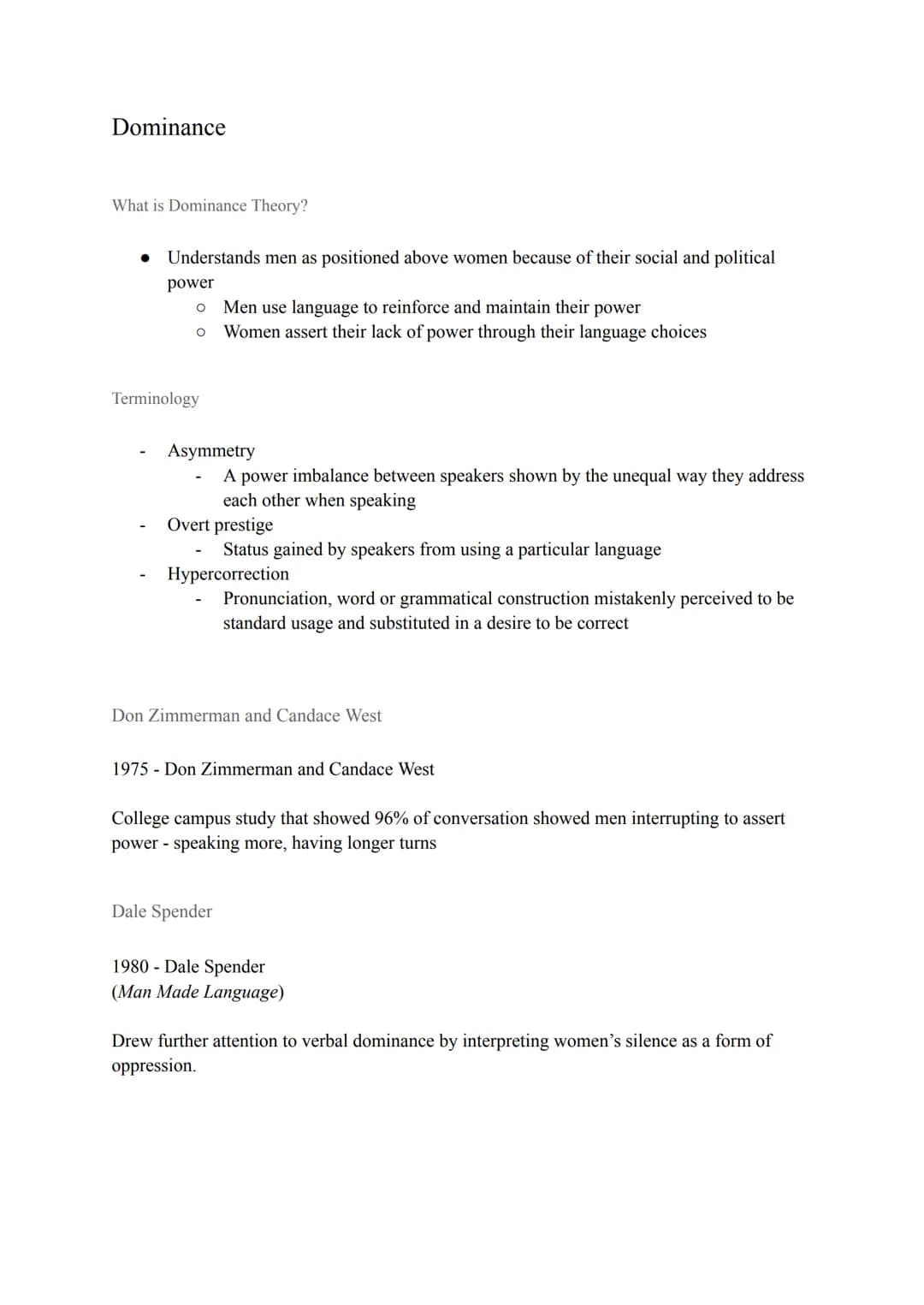 Gender and Language
Models describing Gender and its relationship with
Language - A04
Deficit Model
Male language as a norm with female lang