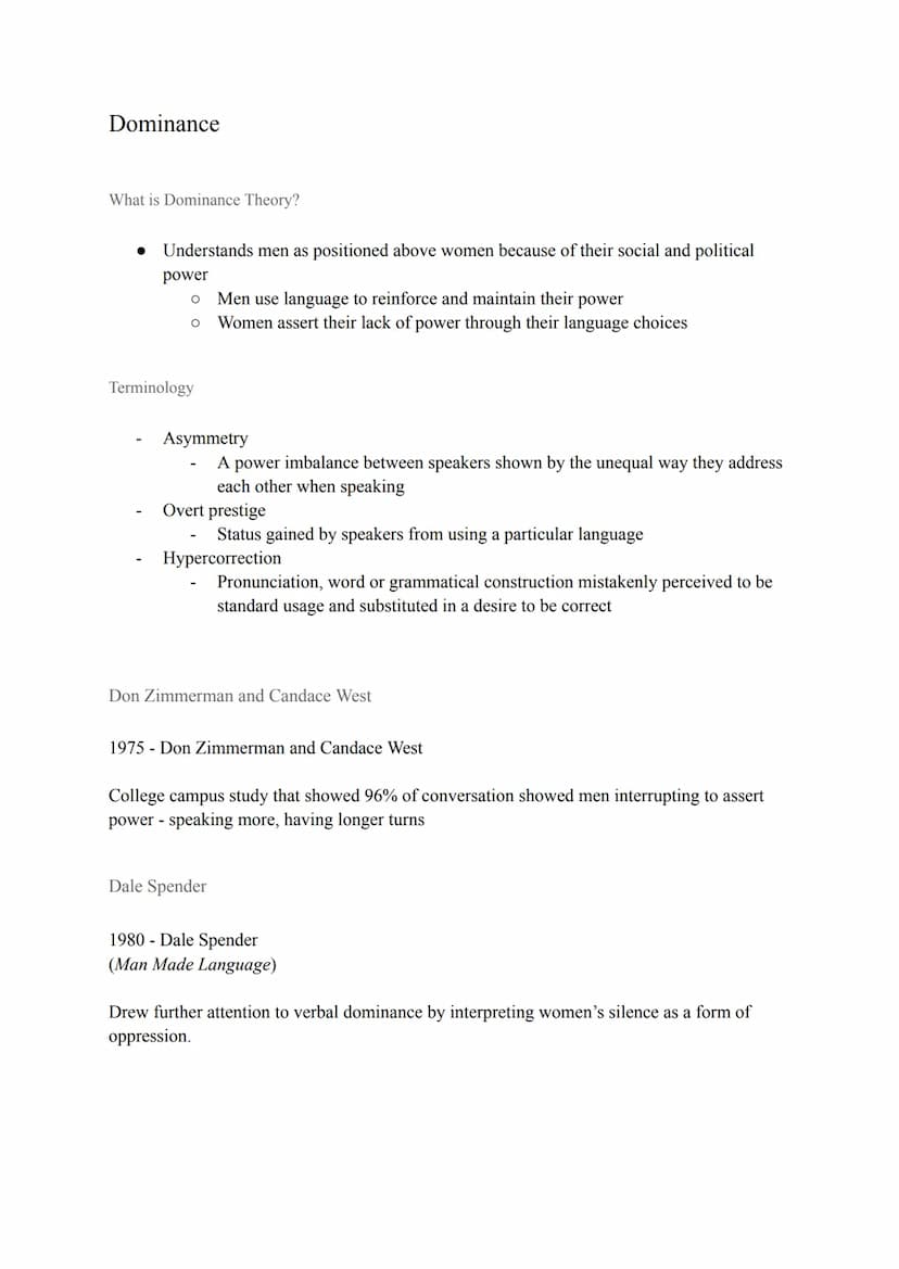 Gender and Language
Models describing Gender and its relationship with
Language - A04
Deficit Model
Male language as a norm with female lang