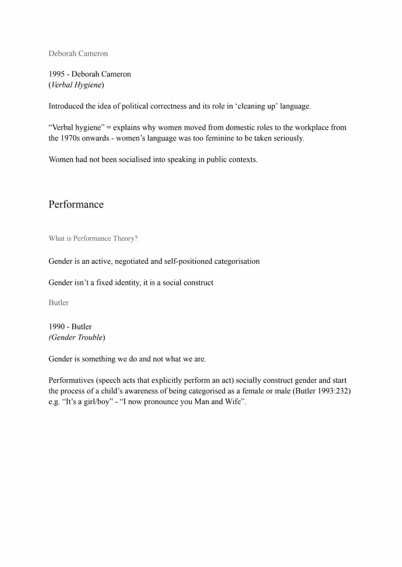 Gender and Language
Models describing Gender and its relationship with
Language - A04
Deficit Model
Male language as a norm with female lang