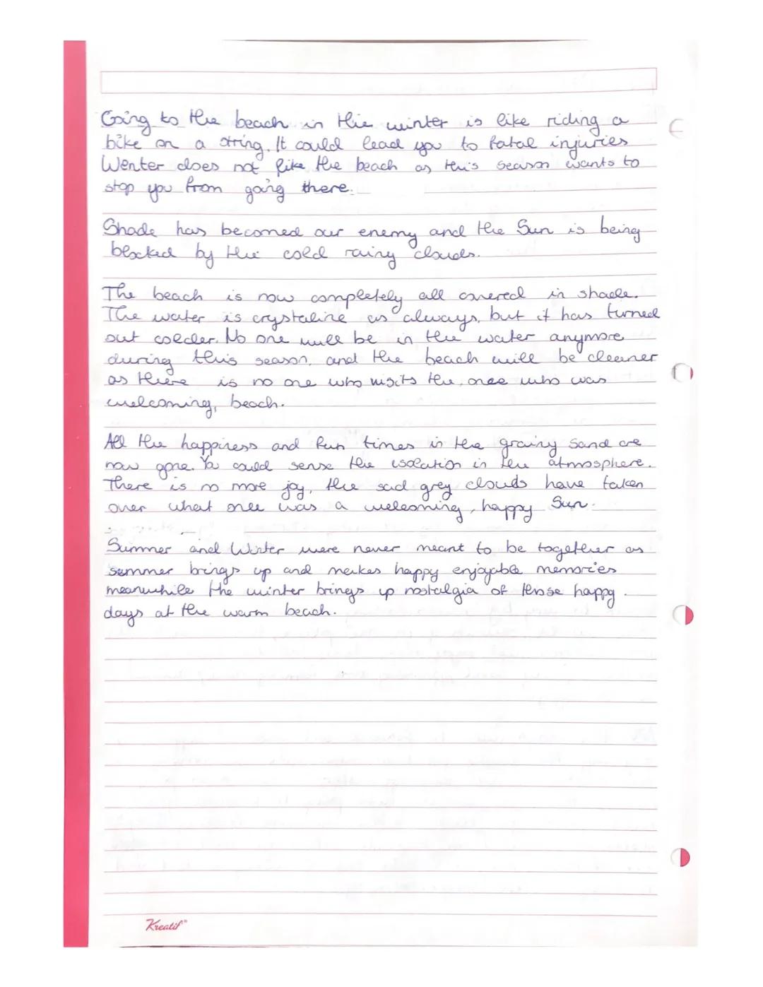 ρης

3 Look at this longer task on writing to describe. Give yoursel
45 minutes.

Create a table like the ore below and note down your
ideas