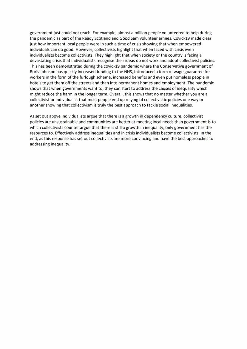 Collectivism vs. Individualism
(Q) Collectivism and not individualism is the best approach to deal with social inequality. Discuss.
Individu