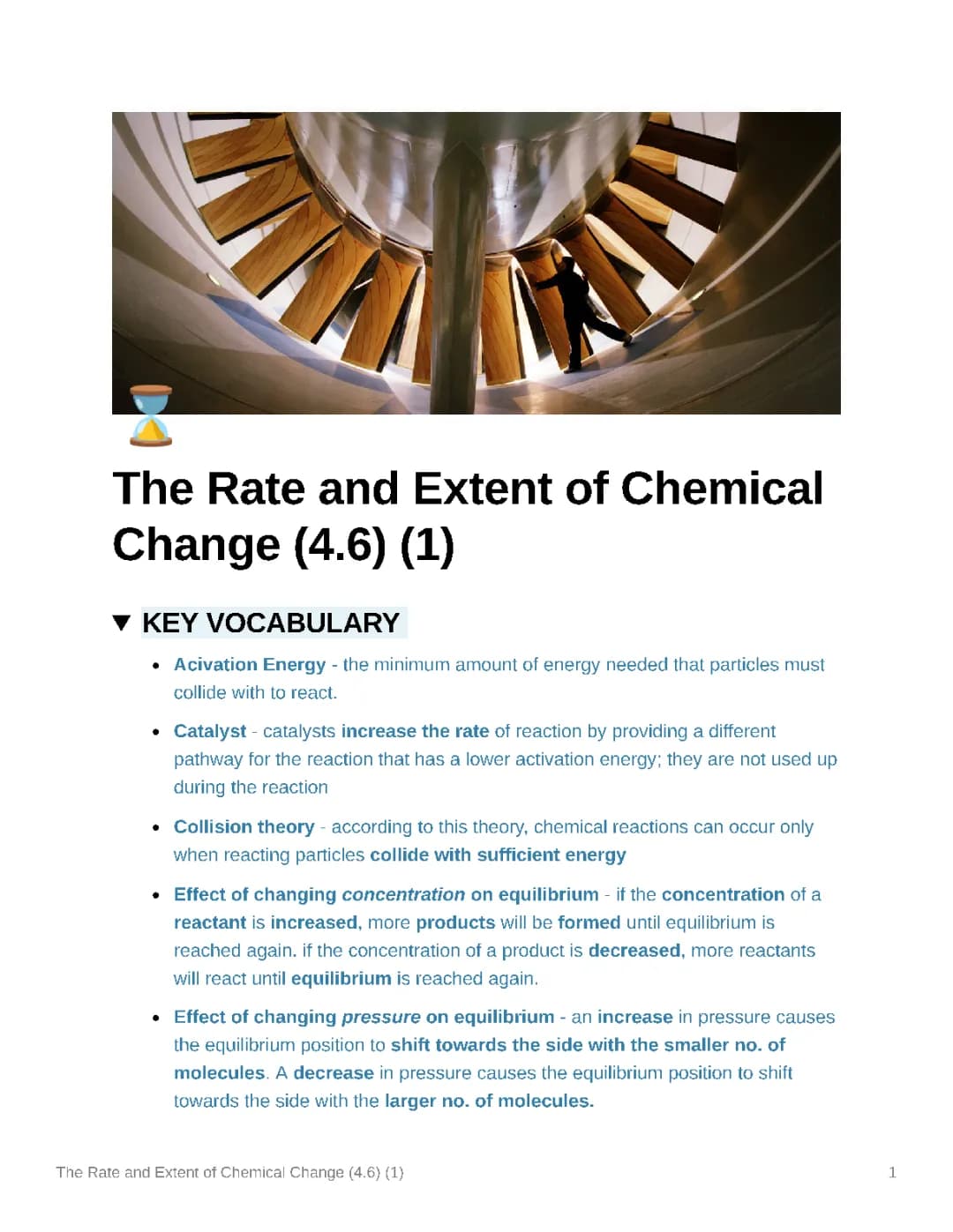 AQA GCSE Chemistry: Rate of Reaction & Equilibrium - Fun Study Guide