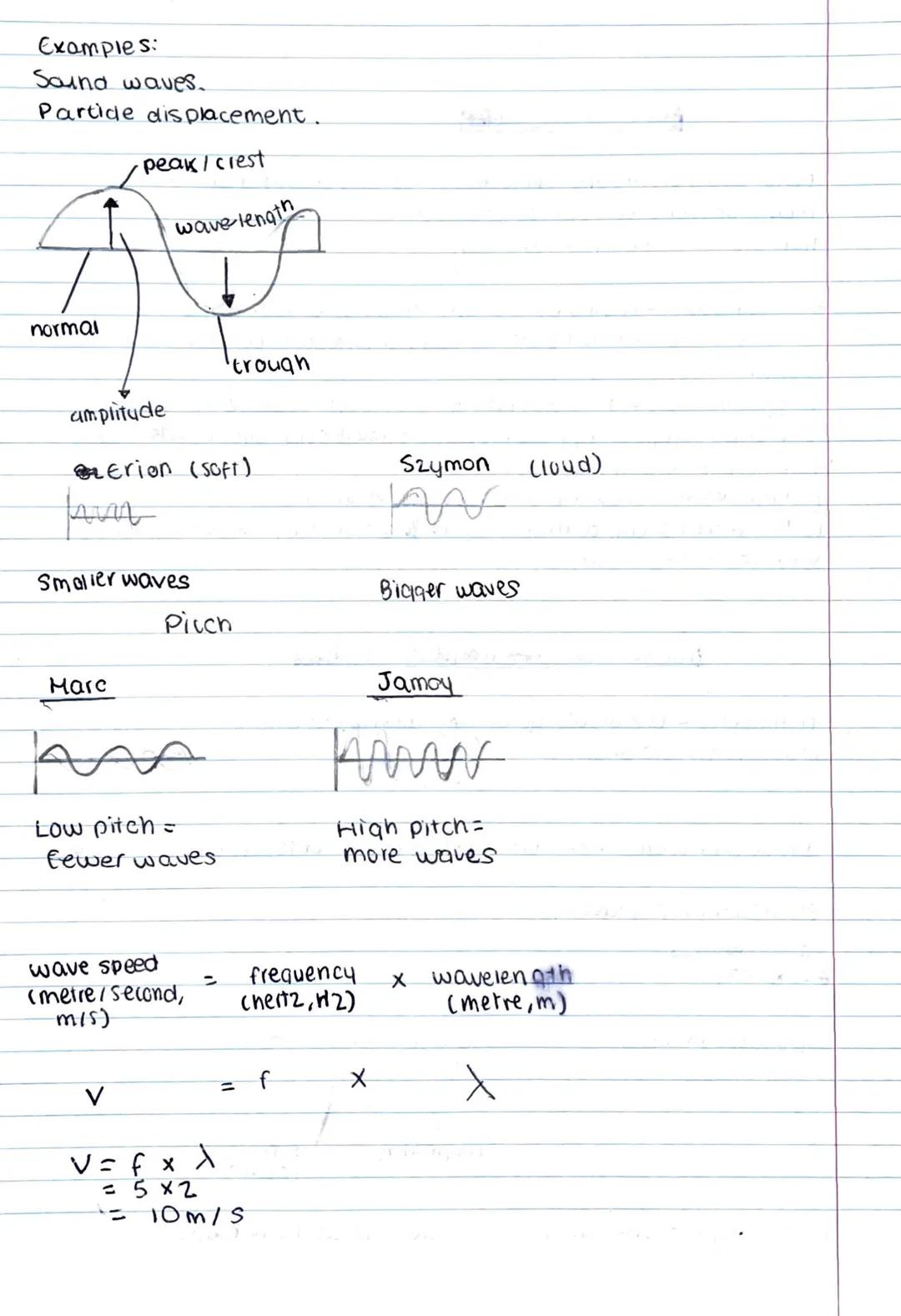 The nature of waves
waves are vibrations (movements up and down) that move.
They transfer energy from one place to another.
There are lots o