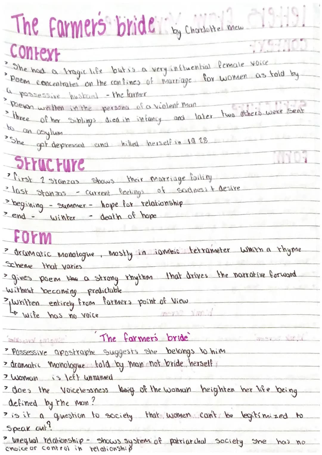 The Farmer's Bride Poem and Themes for Kids - Key Quotes & Analysis