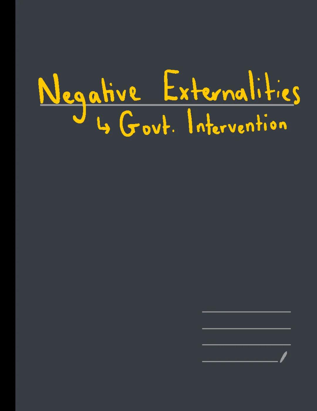 Negative Externalities 