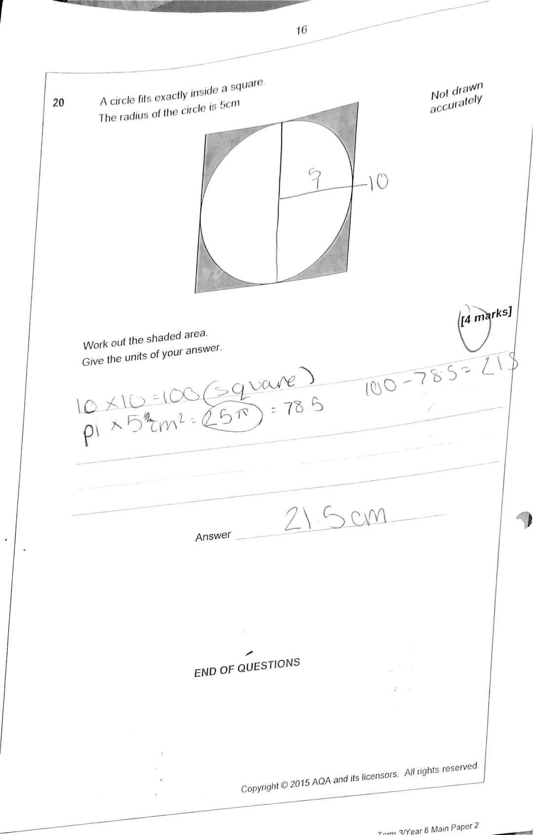 1
Mark
45
Seven students take an exam.
Some of their marks are shown in the bar chart.
40
35
30
25
20
15
10
5
0
Jo
Answer all questions in t