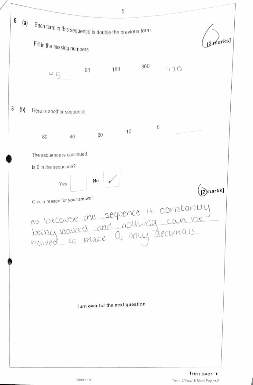 1
Mark
45
Seven students take an exam.
Some of their marks are shown in the bar chart.
40
35
30
25
20
15
10
5
0
Jo
Answer all questions in t