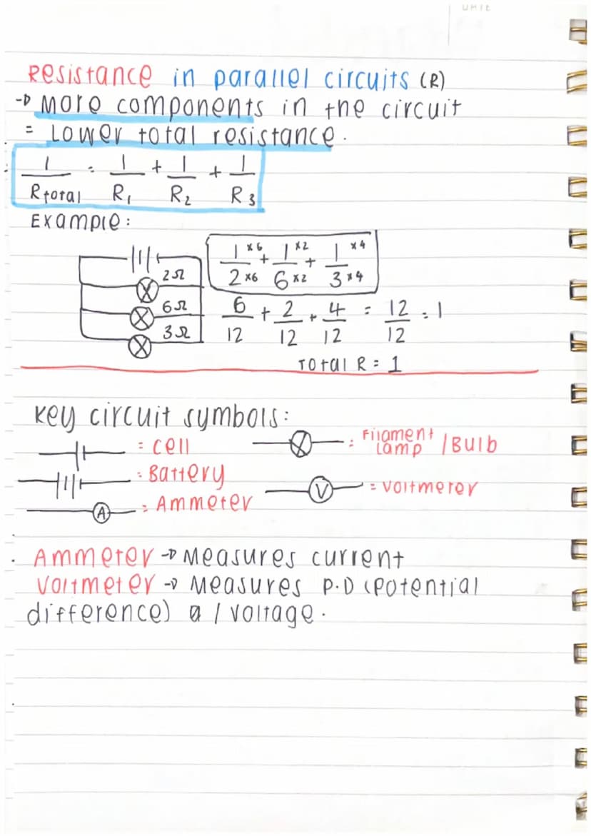 ELECTRIC
PHYSICS-P4
DATE
*Keywords:
* current (I): A measure of the flow of
electrons around the circuit.
" Measured in amps (a) [water
Pote