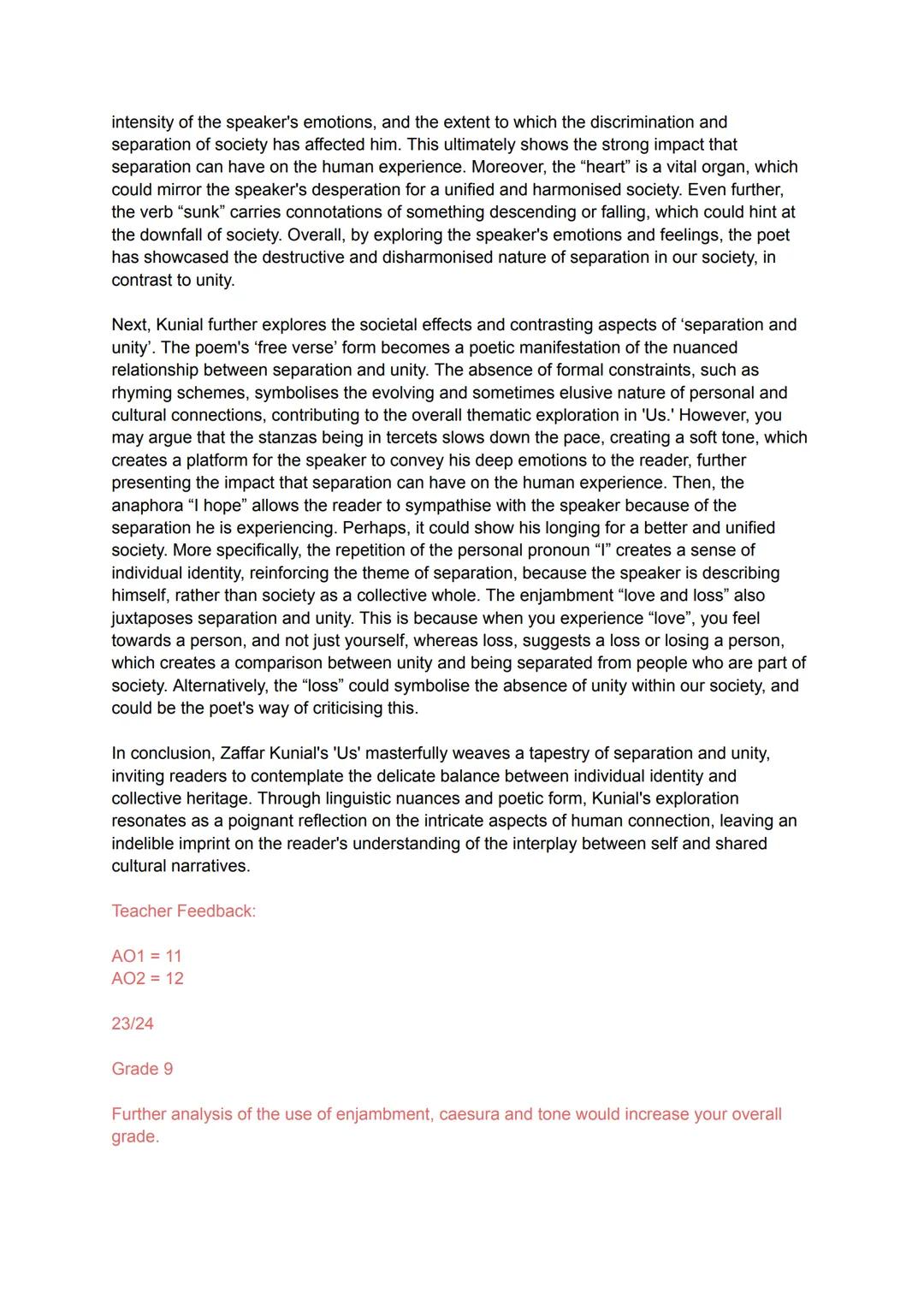In Zaffar Kunial's 'Us,' the thematic interplay of separation and unity unfolds through the
poetic tapestry, offering a profound exploration