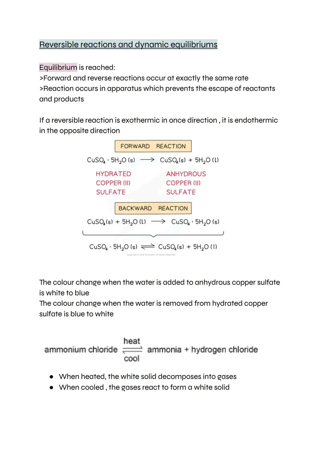 Paper 2: Revision notes and exam questions
Topic 6: The rate and extent of chemical change
Rate of reaction = quantity of product formed/ ti