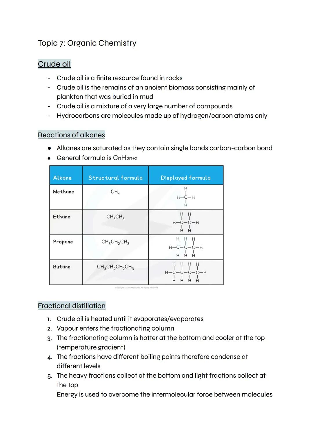 Paper 2: Revision notes and exam questions
Topic 6: The rate and extent of chemical change
Rate of reaction = quantity of product formed/ ti