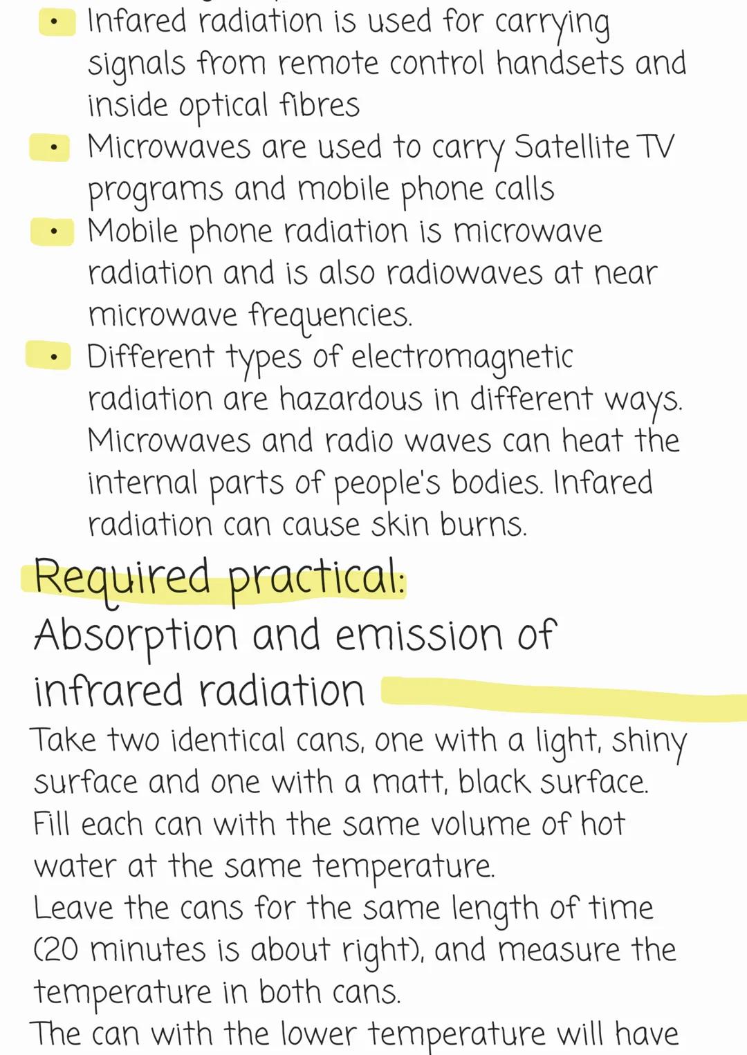 P13.1 The Electromagnetic
spectrum
The electromagnetic spectrum (in order of
decreasing wavelength and increasing
frequency and energy) is m