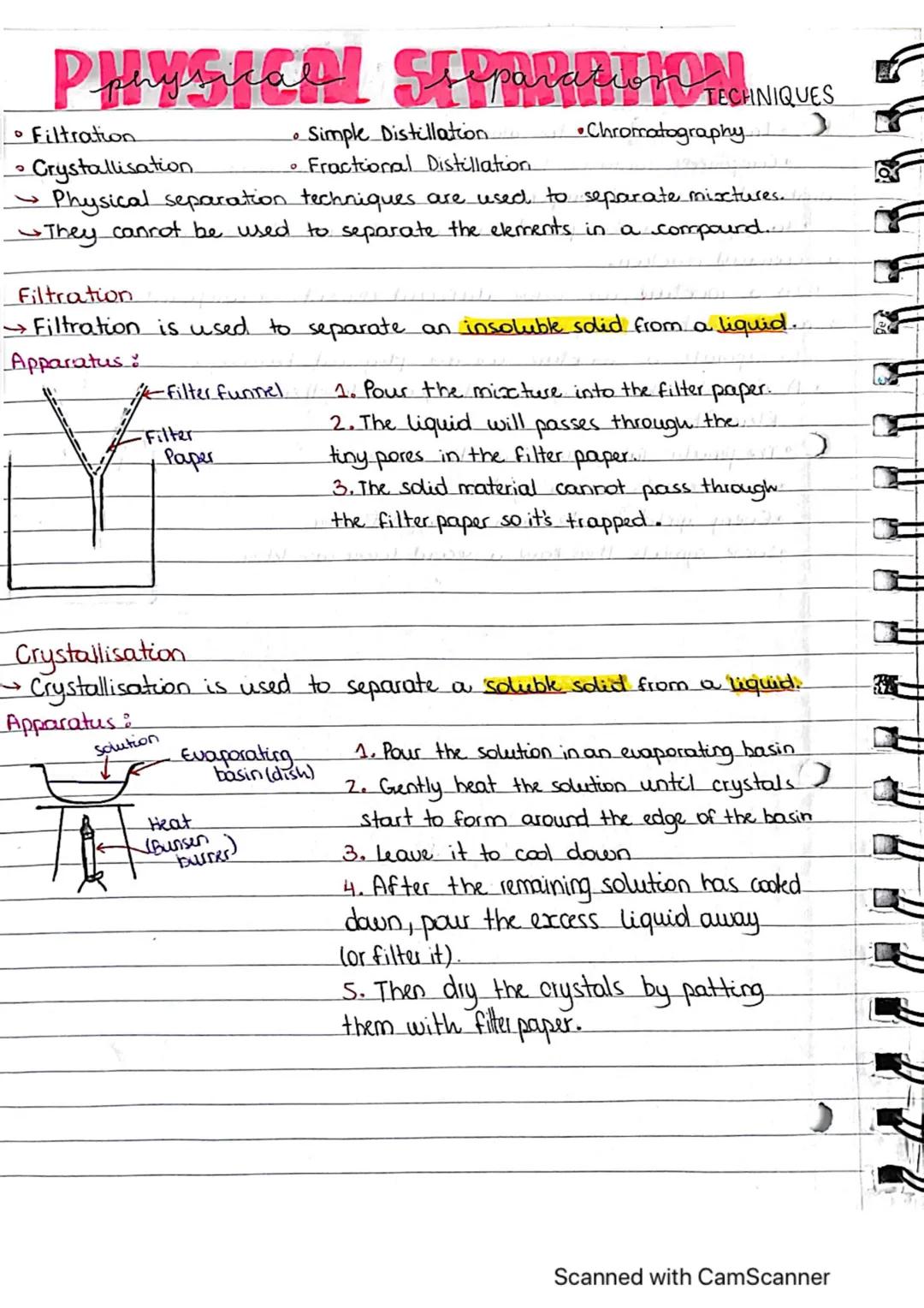 Phryshool Supparastofor
D Filtration
O
โข Crystallisation
โข Simple Distillation
Fractional Distillation
Physical separation techniques are us