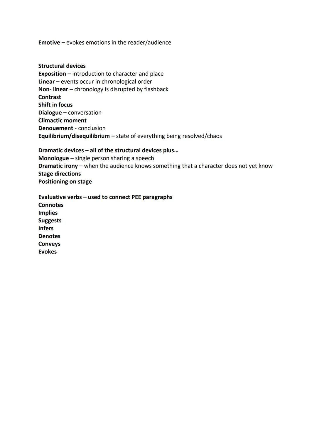 # Key terms - Y11 Revision
Alliteration - repetition of first letter - 'rapid rifles' rattle' - sometimes alliteration can miss
some words s