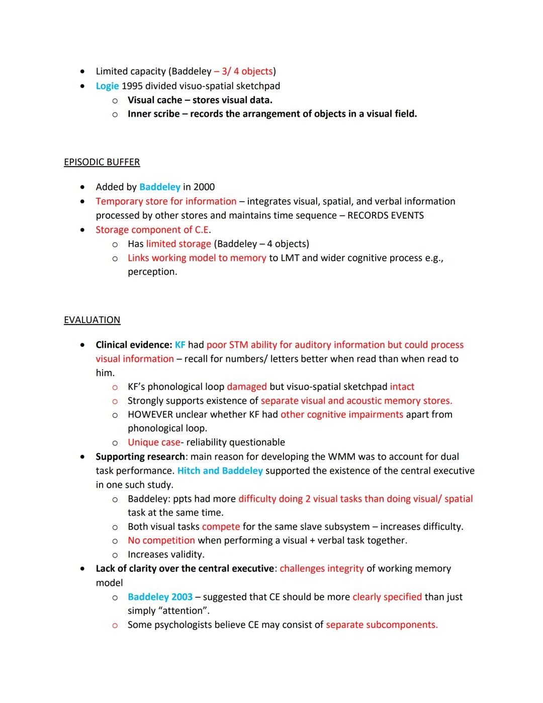 MEMORY
- CODING, CAPACITY, DURATION
- MSM OF MEMORY
- TYPES OF LTM
- WORKING MODEL OF MEMORY
- FORGETTING: INTERFERENCE
- FORGETTING: RETRI