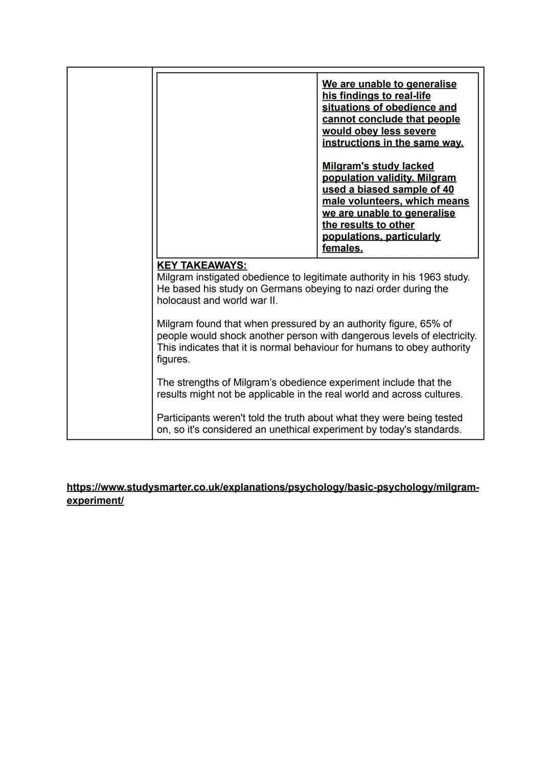 MILGRAM: OBEDIENCE (1963)
PSYCHOLOGY BEING INVESTIGATED:
Milgram is investigating obedience and social pressure.
Social pressure describes t