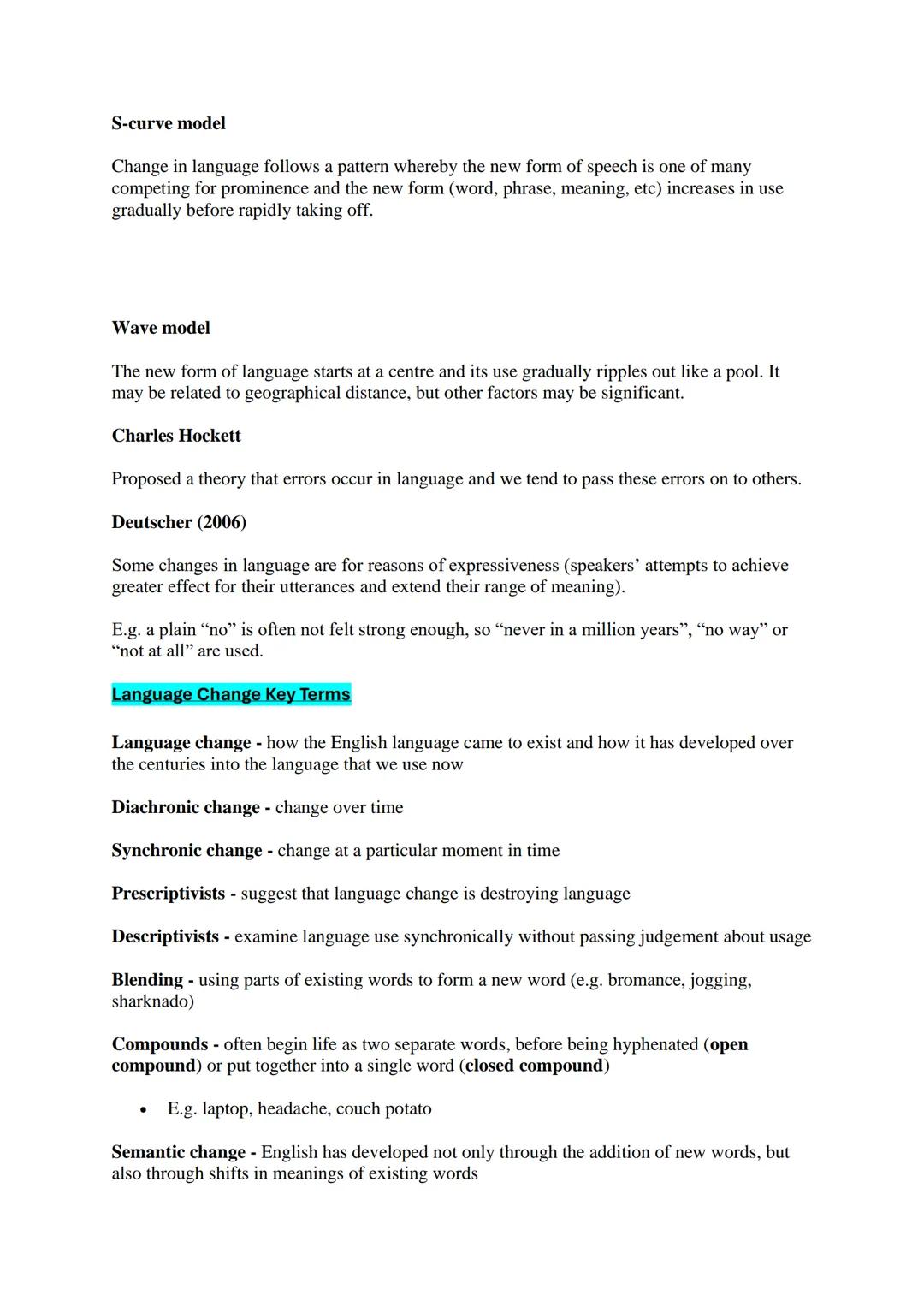 Language Change Theorists
Robert Lowth
●
●
●
●
Leading figure in establishment of grammatical rules
Published his "Short Introduction to Eng