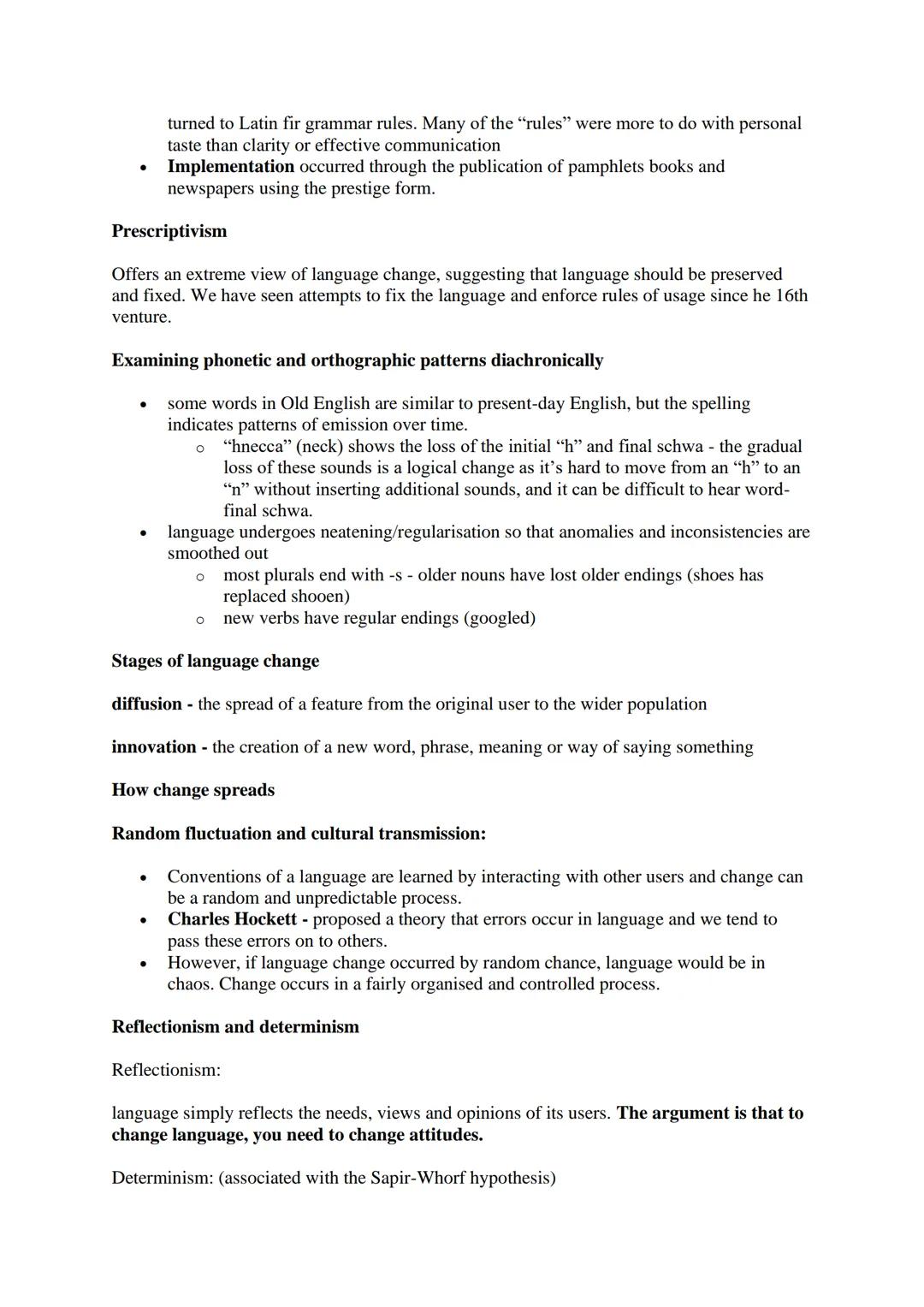 Language Change Theorists
Robert Lowth
●
●
●
●
Leading figure in establishment of grammatical rules
Published his "Short Introduction to Eng