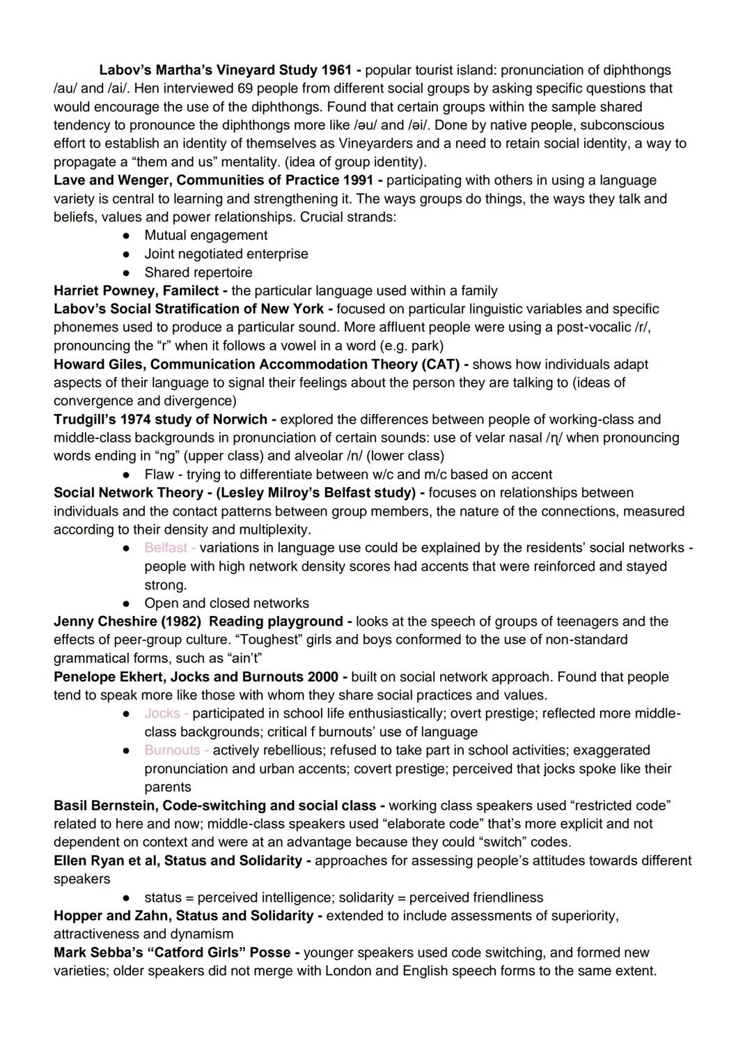 Theorists for Language Diversity Topic