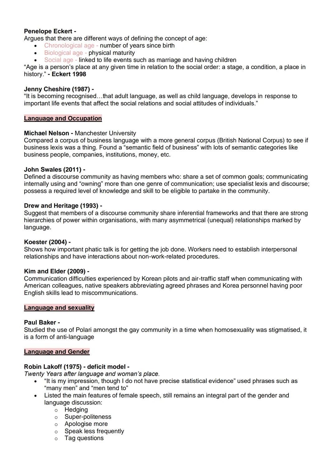 Labov's Martha's Vineyard Study 1961 - popular tourist island: pronunciation of diphthongs
/au/ and /ai/. Hen interviewed 69 people from dif