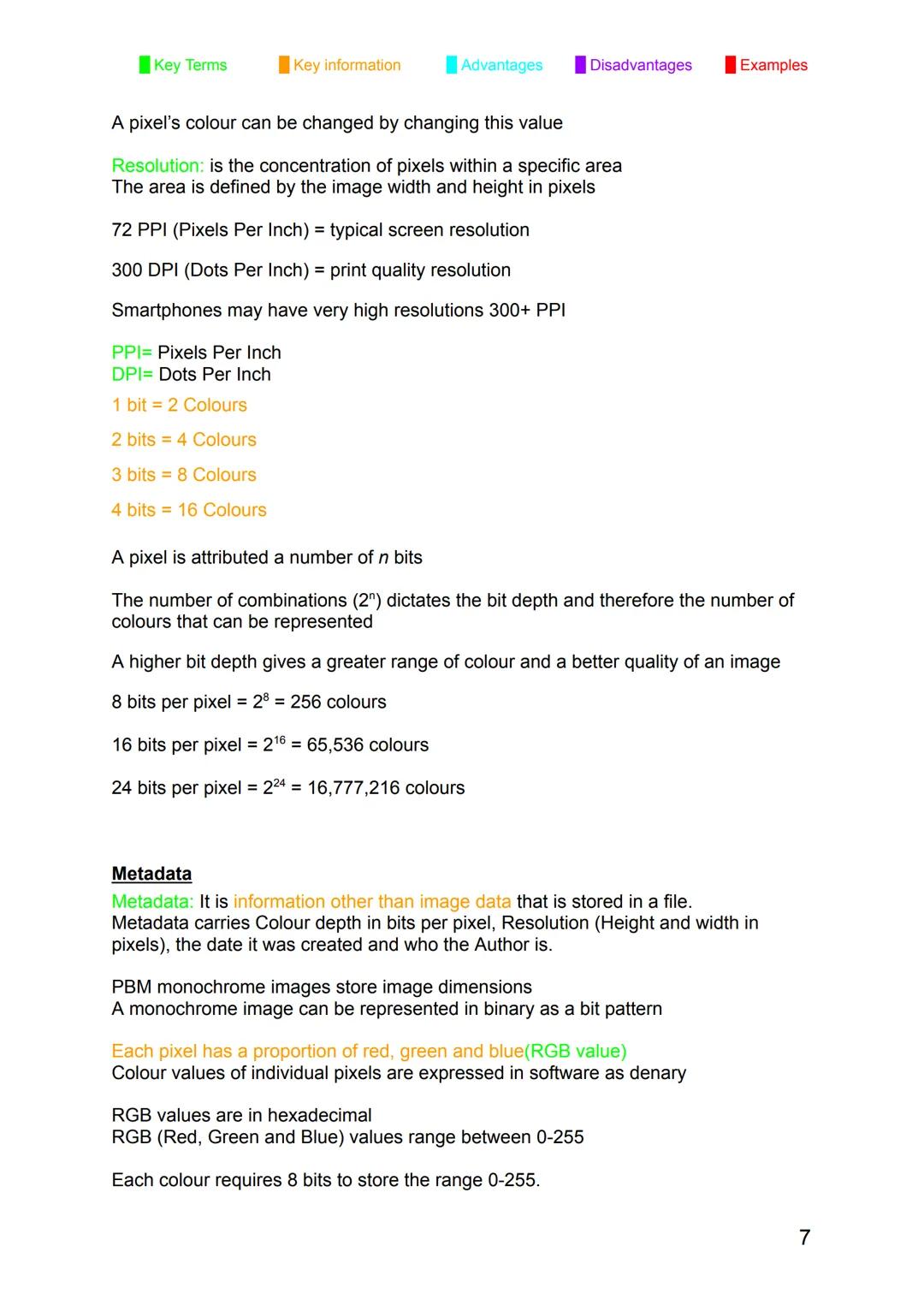 Key Terms
Key information
Advantages Disadvantages Examples
# Computer Science Notes
## Component 1
Fetch Decode Execute Cycle(FDE cycle)