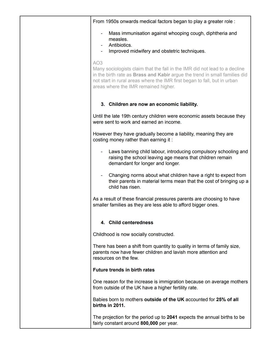Sociology
Families and Households
NET MIGRATION
The difference between
the number of
immigrants and the
number of emigrants.
BIRTHS :
The fa