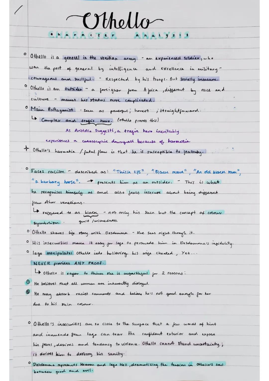 Othello Character Analysis