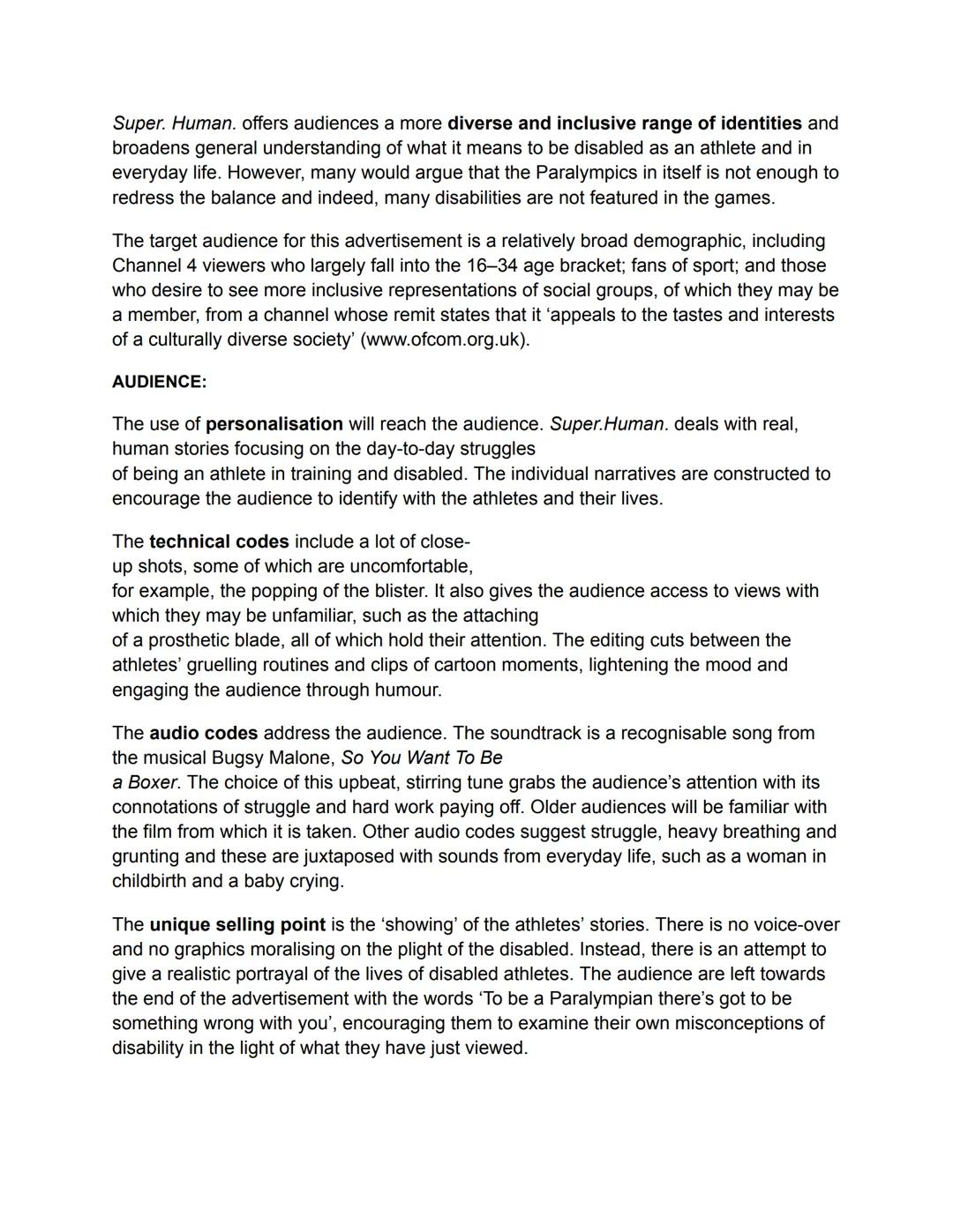 SUPERHUMAN
- Created in 2020 to promote the paralympic games
- Produced by 'serial pictures' and 'some such'
- 4 creative wrote and produce