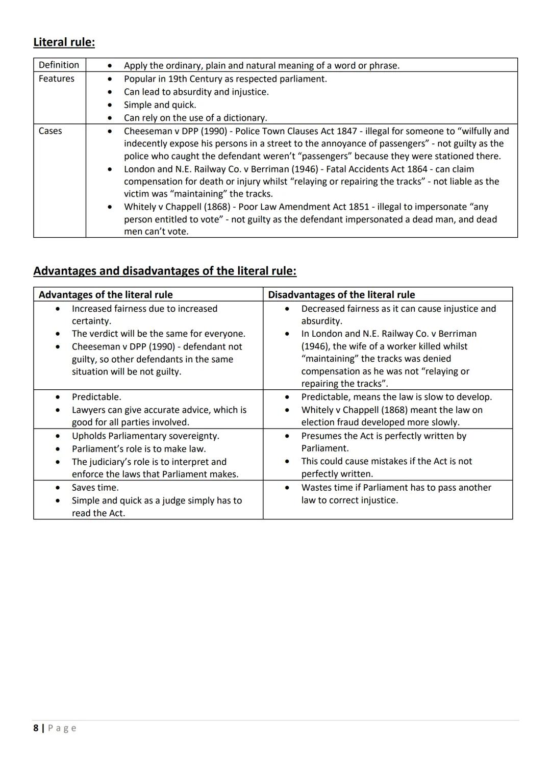A-Level Law - Paper 2 Section A Revision Guide (OCR)
The mechanics of precedent:
Stare decisis
•
•
To stand by matters that have been decide