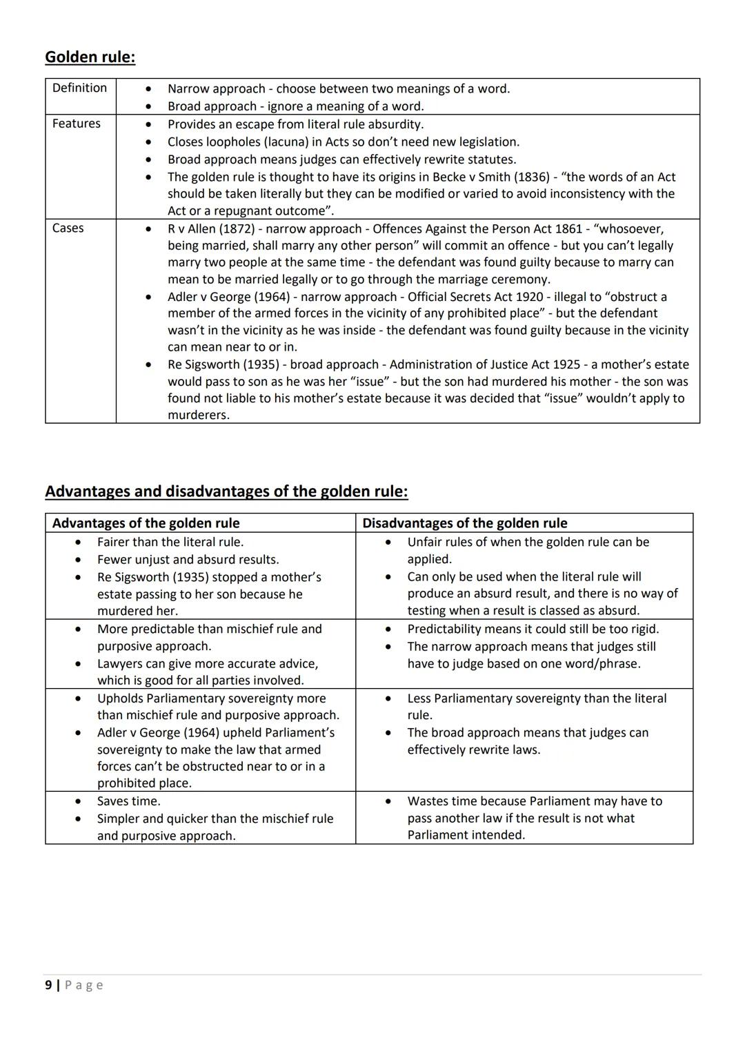 A-Level Law - Paper 2 Section A Revision Guide (OCR)
The mechanics of precedent:
Stare decisis
•
•
To stand by matters that have been decide