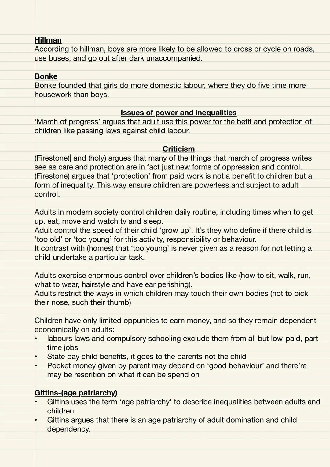 # What is childhood
Childhood is a social constant that are seen as different to adult. The differences are
the physically and psychologica