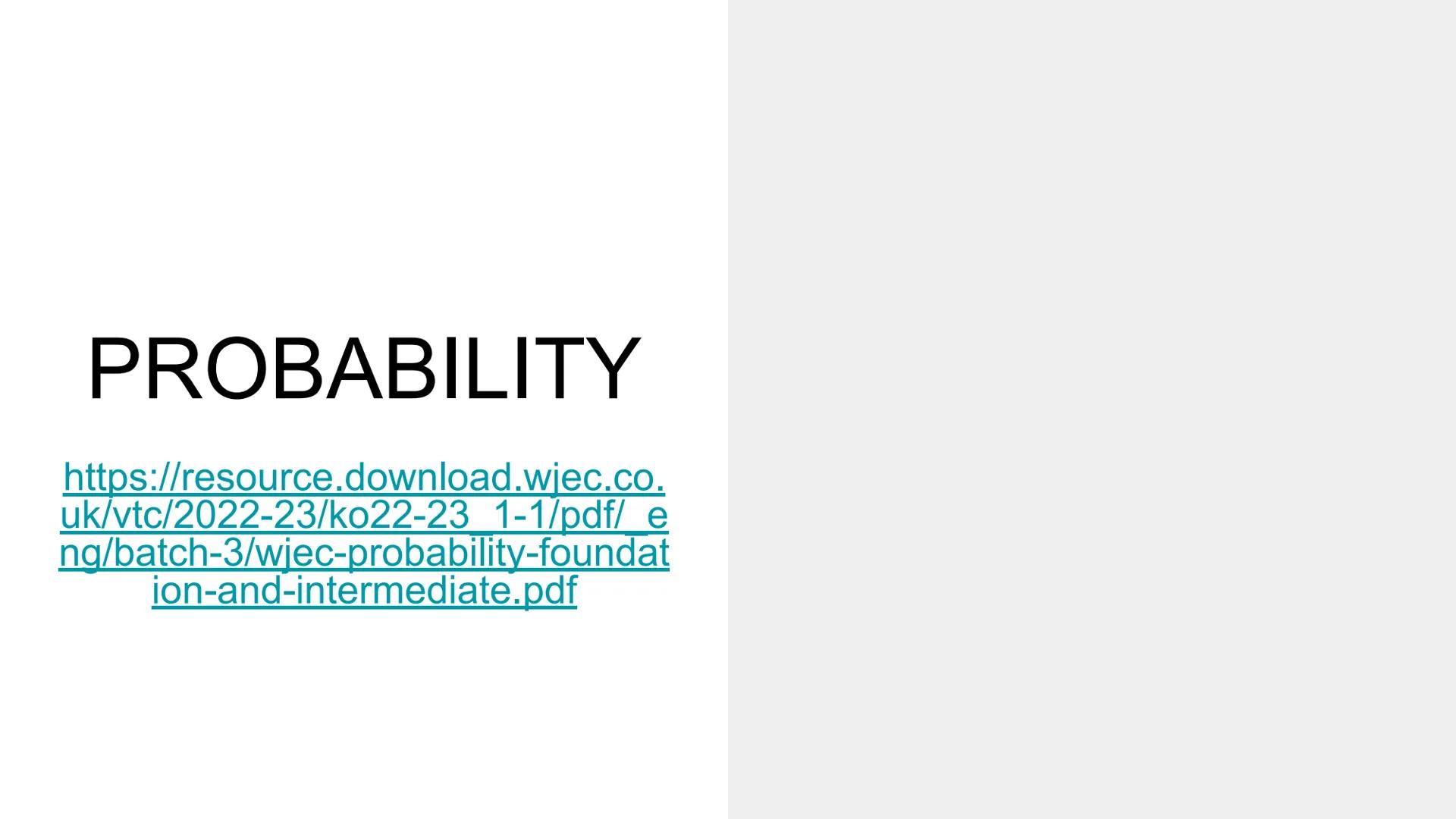 Maths Revision
WJEC - INTERMEDIATE Statistics AVERAGES
AND RANGE
https://resource.download.wiec.co
uk/vtc/2019-20/KO19-20 1.19%28i
%29/Batch