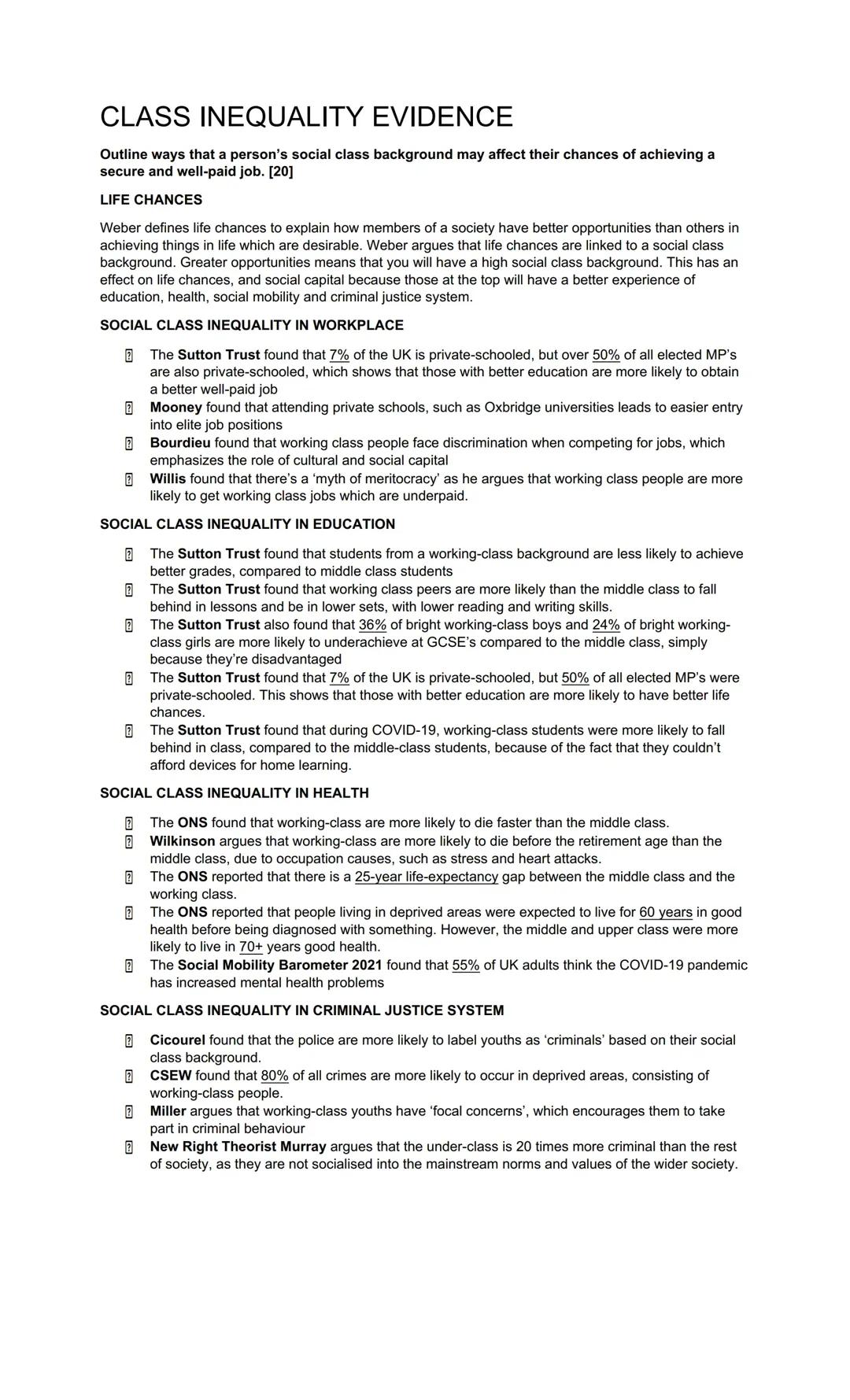 OCR Sociology Paper 2 - Research Methods & Inequalities