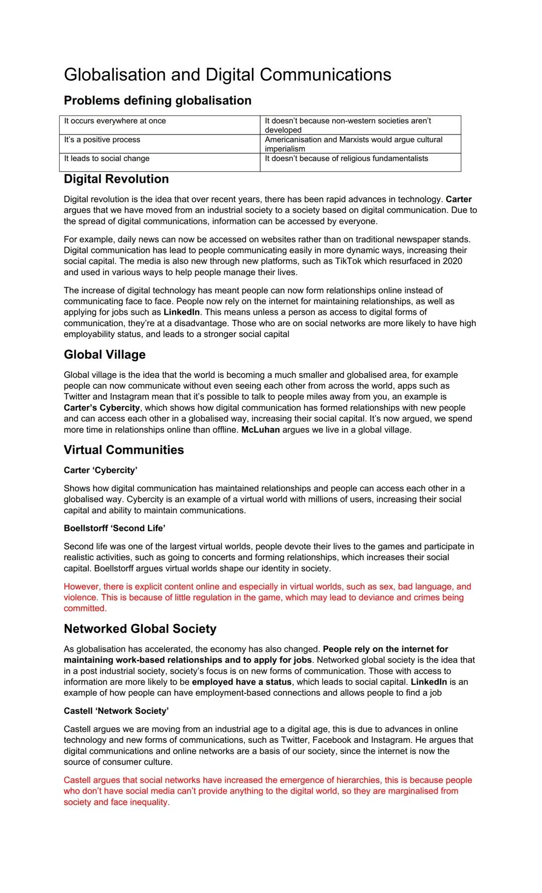 Sociology Paper 3 - Digital Communications & Crime and Deviance