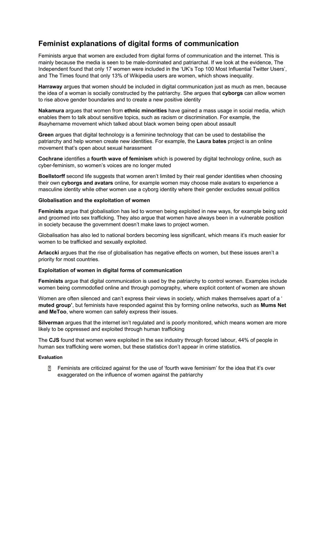 Globalisation and Digital Communications
Problems defining globalisation
It occurs everywhere at once
It's a positive process
It leads to so